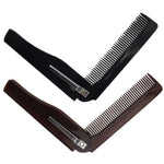 Small Pocket Hair Moustche Beard Comb Travel Portable Plastic Combs  Mini Portable Folding Knife Type Comb Men's Oil Head Shape