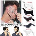 New Arrivals Men Beard Shaping Styling Template Comb Transparent Men's Beards Combs Beauty Tool For Hair Beard Trim Templates
